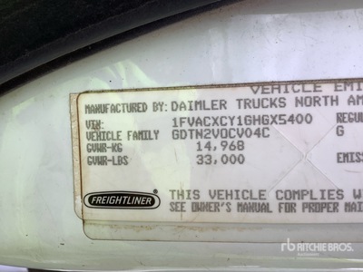 2016 Freightliner M2 106 4x2 Rollback Truck (Inoperable)