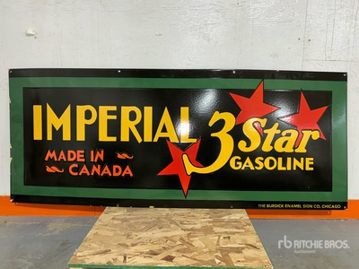Imperial Oil Gasoline 5 ft x 2 ft Porcelain Sign Varios, tienda, almacen, consumidor