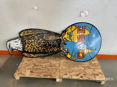 Case Eagle 5 ft x 2 ft Porcelain Sign