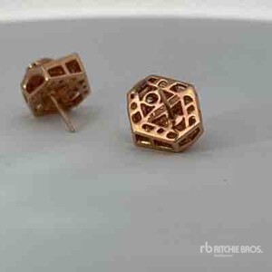 14kt Rose Gold Diamond Earrings