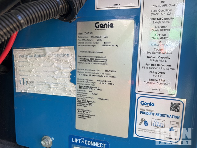 ELEVADOR ARTICULADO 2022 GENIE 4WD Z45XC