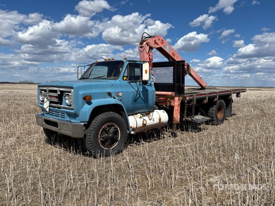 1979 Atlas 3006 1100 kg Straight Boom on GMC 7000 4x2 Autocarro cassone fisso con gru