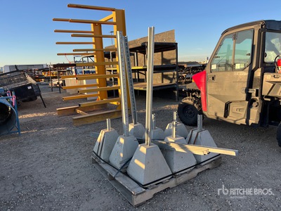 Quantity of Concrete Base Adjustable Sign Stands