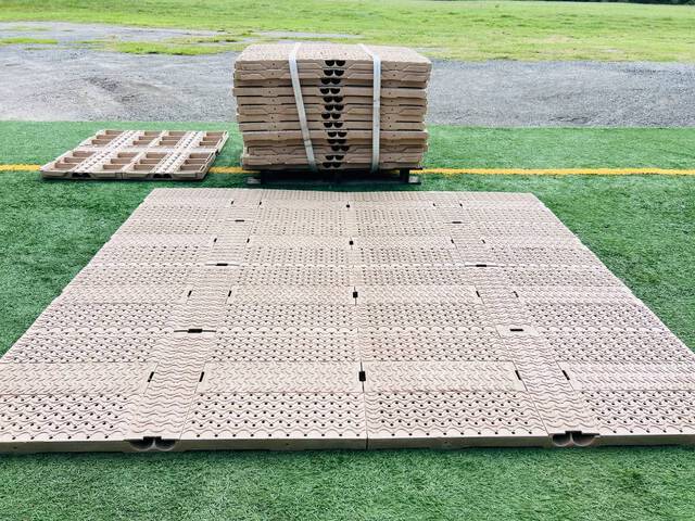 Quantity of (36) Bike Track 2” Thick Hardened Modular Floor Covering Panels