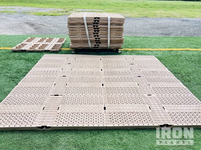 Quantity of (36) Bike Track 2" Thick Hardened Modular Floor Covering Panels Divers
