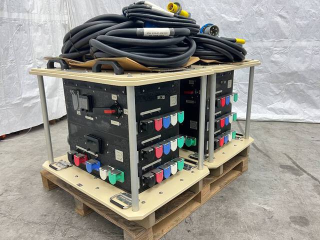 Quantity of (2) LEX DB350MA 300kW Power Distribution Spider Boxes & Cords (Unused)