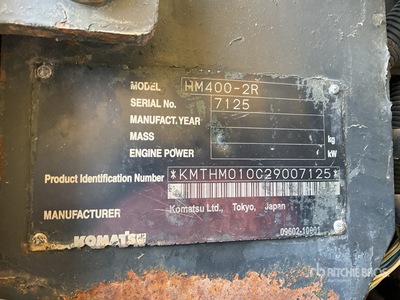 2011 Komatsu HM400-2R Articulated Dump Truck