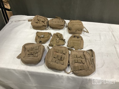 (52) Pouches, (26) Bandoleers, (10) Entrenching Tools & Assorted Items