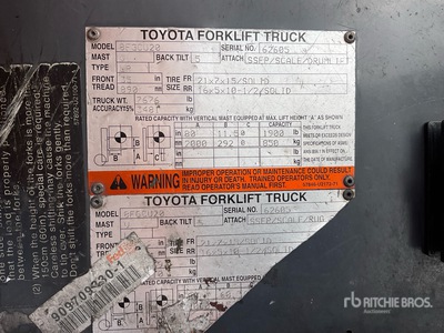 2014 Toyota 8FGCU20 Forklift