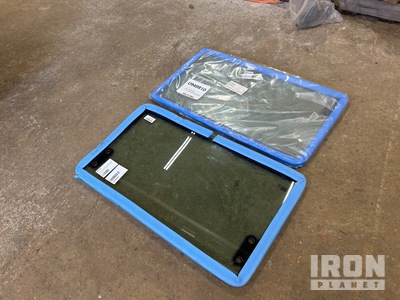 Quantity of (2) JCB Lower Front Cab Glass (Unused) - Fits JCB Excavator