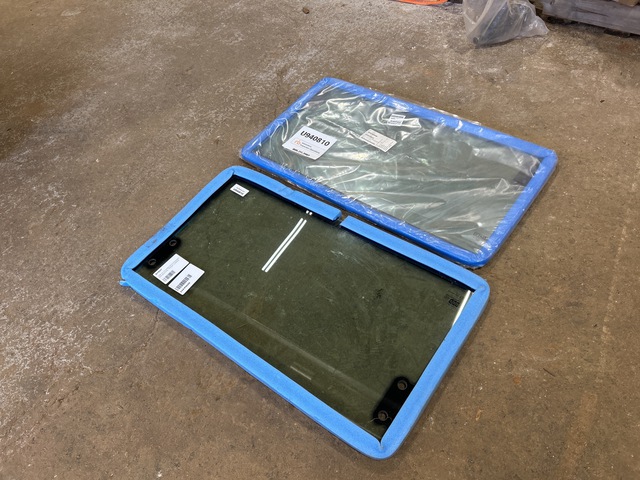 Quantity of (2) JCB Lower Front Cab Glass (Unused) - Fits JCB Excavator