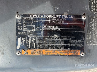2014 Toyota 8FGCU20 Forklift