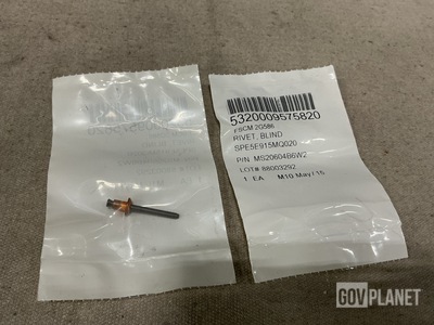 (1,737) Peerless Aerospace MS20604B6W2 Blind Rivets