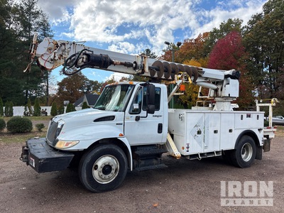 Altec DM47TR on 2012 International 4300 4x2 Digger Derrick Truck