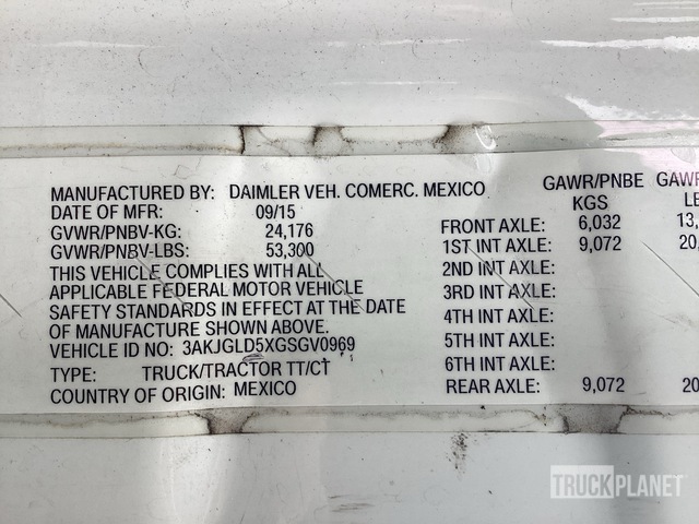 CAMIóN CAMAROTE 2016 FREIGHTLINER