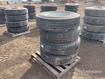 Quantity of (4) 295/75R22.5 Tires