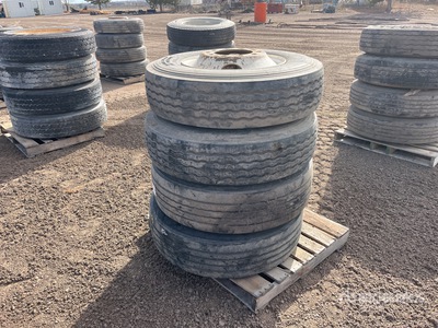 Quantity of (4) 295/75R22.5 Tires