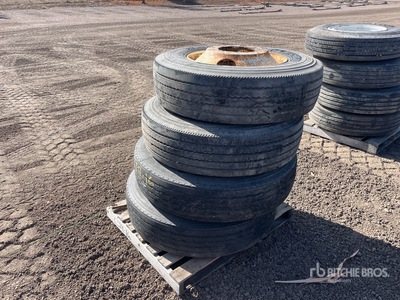Quantity of (4) 275/80R22.5 Tires