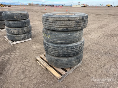 Quantity of (4) (2) 315/80R22.5, (2)- 295/75R22.5 Tires