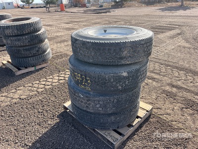 Quantity of (4) 295/75R22.5 Tires