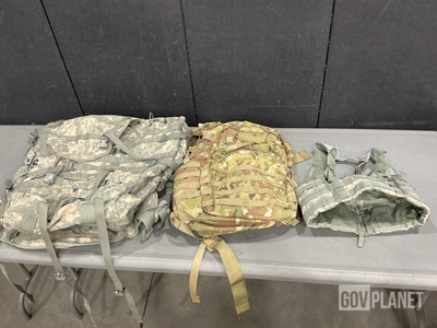 (50) Fighting Load Carriers, (6) Medium MOLLE Rucksacks & Assorted Items
