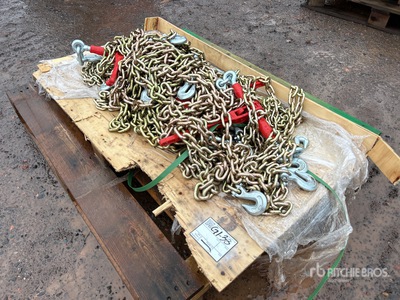 Quantity of (5) 2025 Suihe BC-9200 9200 lb Ratchet Binders & (10) 20 ft Chains (Unused)