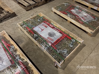 Quantity of (5) 2025 Suihe BC-5400 5400 lb Ratchet Binders & (10) 20 ft Chains (Unused)