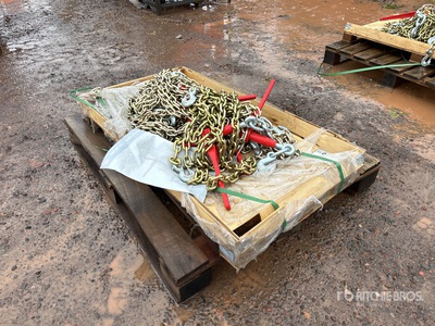 Quantity of (5) 2025 Suihe BC-5400 5400 lb Ratchet Binders & (10) 20 ft Chains (Unused)