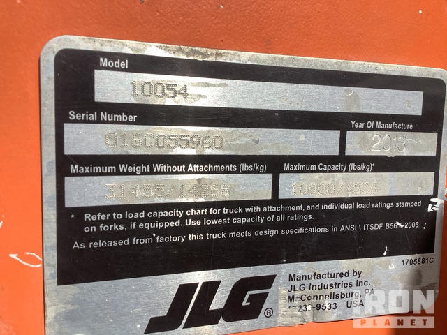 MANIPULADOR 2013 JLG/SKYTRAK