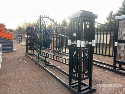 2025 Suihe NFG-20FGP-D03 Wrought Iron Bi-Parting 20 ft Puerta de entrada (Unused)