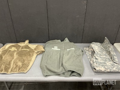 (1) Parka Liner, (81) Cold Weather Jackets, (8) Pairs of Trousers
