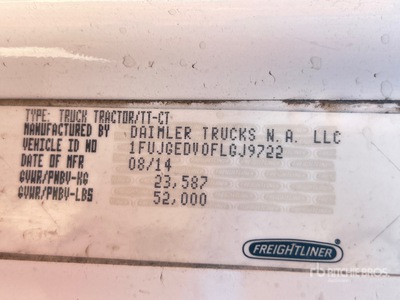 2015 Freightliner Cascadia 125 6x4 T/A Dagcabine Trekker