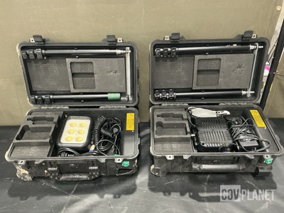 (2) Pelican 9460 BLACK Floodlight Assemblies