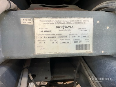 2018 Skyjack SJ6826RT Scissor Lift