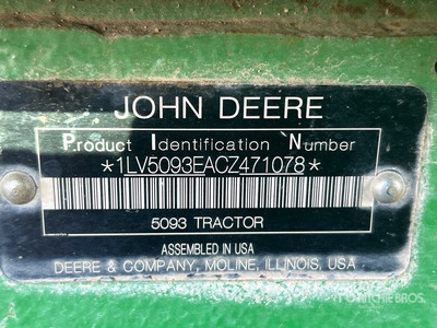 2012 John Deere 5093EN 4WD Tractor Agrícola