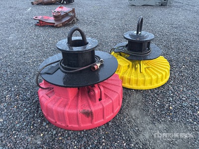 Quantity of (2) 2012 Demag 40 HYD 1150 mm, Fuchs 1100 mm Scrap Magnet