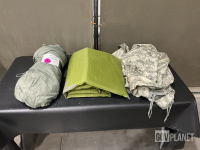 (8) Self-Inflating Sleeping Mats, (6) Wet Weather Poncho Liners & Assorted Items