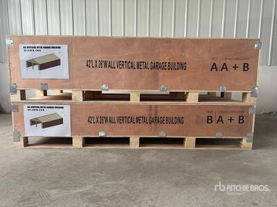 2025 Agriquip DG2642 Double Garage Metal Shed (Unused)