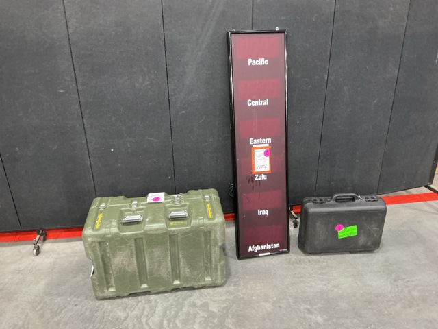 (1) World Clock, (1) Portable Aspirator, (1) Dental Light Set & Assorted Items