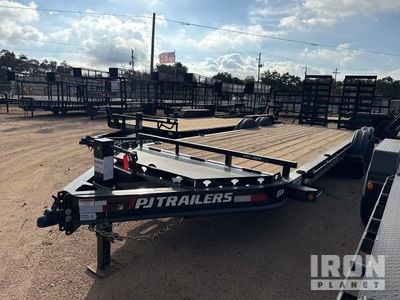 2025 PJ Trailers EV222 T/A 1 Car Open Car Carrier Trailer (Unused)