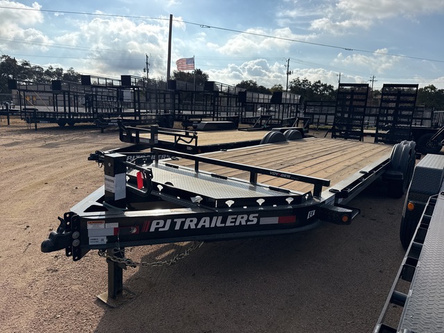 2025 PJ Trailers EV222 T/A 1 Car Open Car Carrier Trailer (Unused)