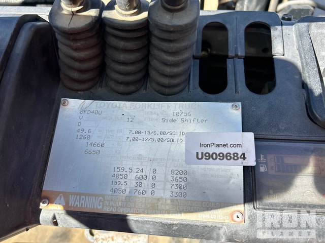 MONTACARGAS 2015 TOYOTA 8FD40U