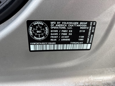 2012 Volkswagen Passat Automobile