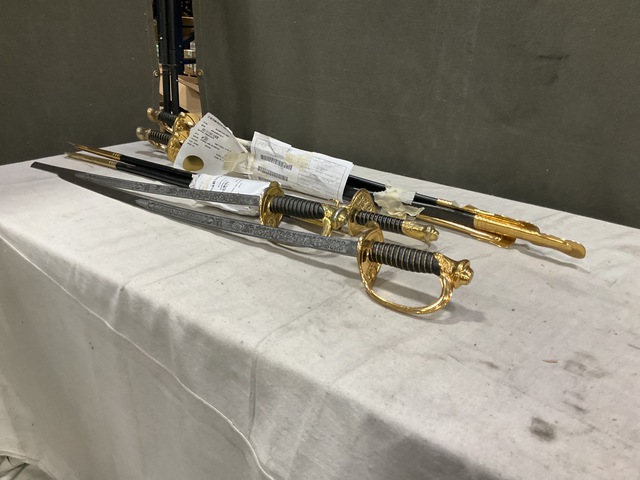 (9) Swords w/Scabbards