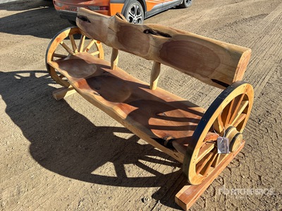 Wooden Wheel Design 3 Person Bench Varios, tienda, almacen, consumidor