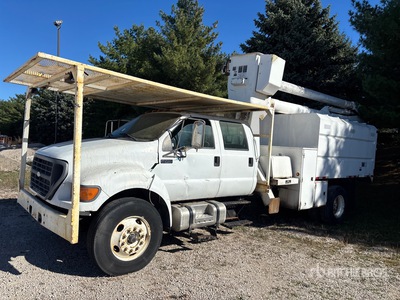 1999 Altec Lb650a 50 ft on 2000 Ford F-750 4x2 Crew Cab Bucket Truck