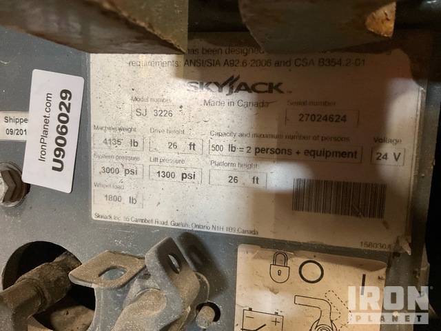 ELEVADOR TIJERA 2015 SKYJACK SJIII3226