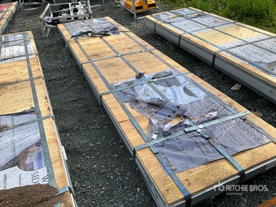 Quantity of (100) 12ft X 3ft 3,600 SQFT Grey Steel Siding Roofing (Unused)