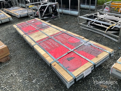 Quantity of (100) 10ft X 3ft 3,000 SQFT Red Steel Siding Roofing (Unused)