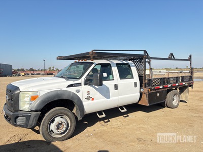 2011 Ford F-550 XL 4x4 Crew Cab Flatbed Truck (Inoperable)